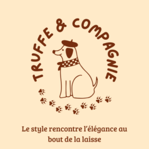 marron beige logo café chien