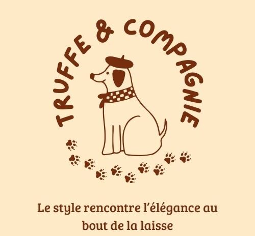 marron beige logo café chien